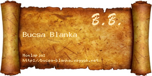 Bucsa Blanka névjegykártya
